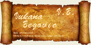 Vukana Begović vizit kartica